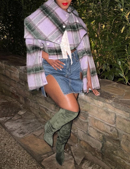 Pretty Plaid Cropped Jacket
