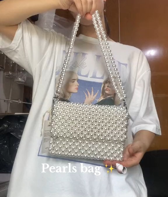 Pearl Flap Shoulder Bag