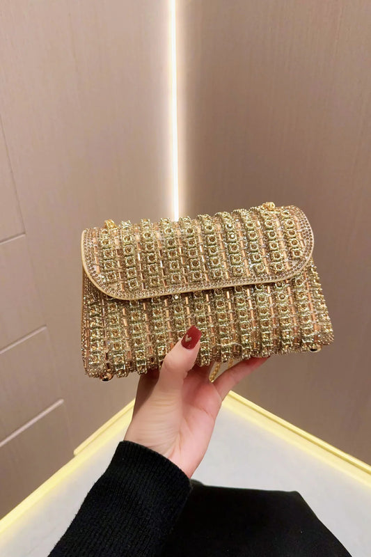 Women's Sparkly Rhinestone Crystal Glitter Clutch Bag
