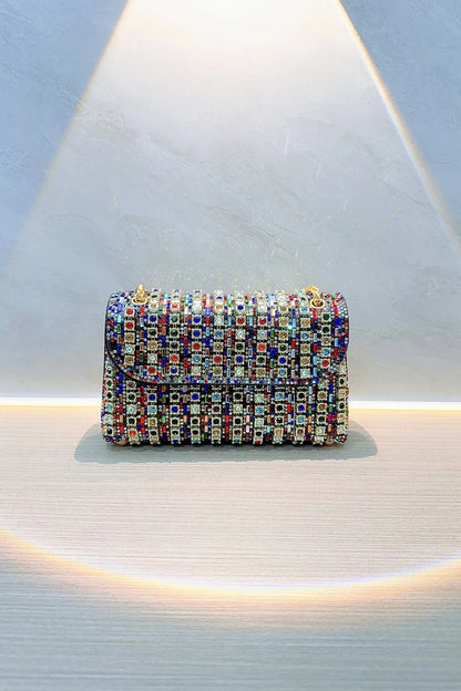 Women's Sparkly Rhinestone Crystal Glitter Clutch Bag