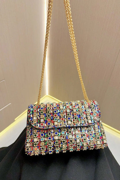 Women's Sparkly Rhinestone Crystal Glitter Clutch Bag