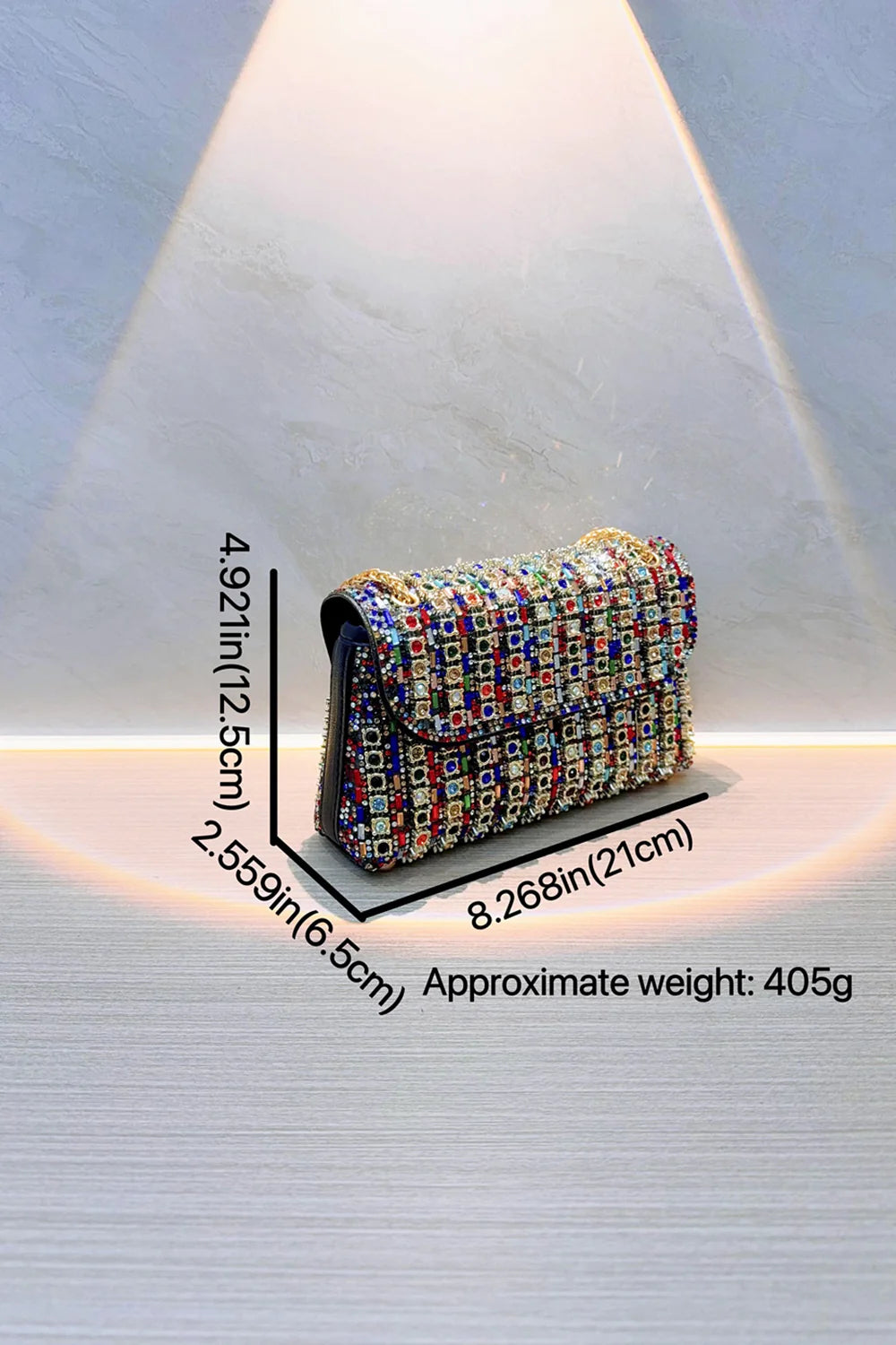 Women's Sparkly Rhinestone Crystal Glitter Clutch Bag