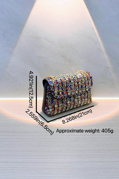 Women's Sparkly Rhinestone Crystal Glitter Clutch Bag