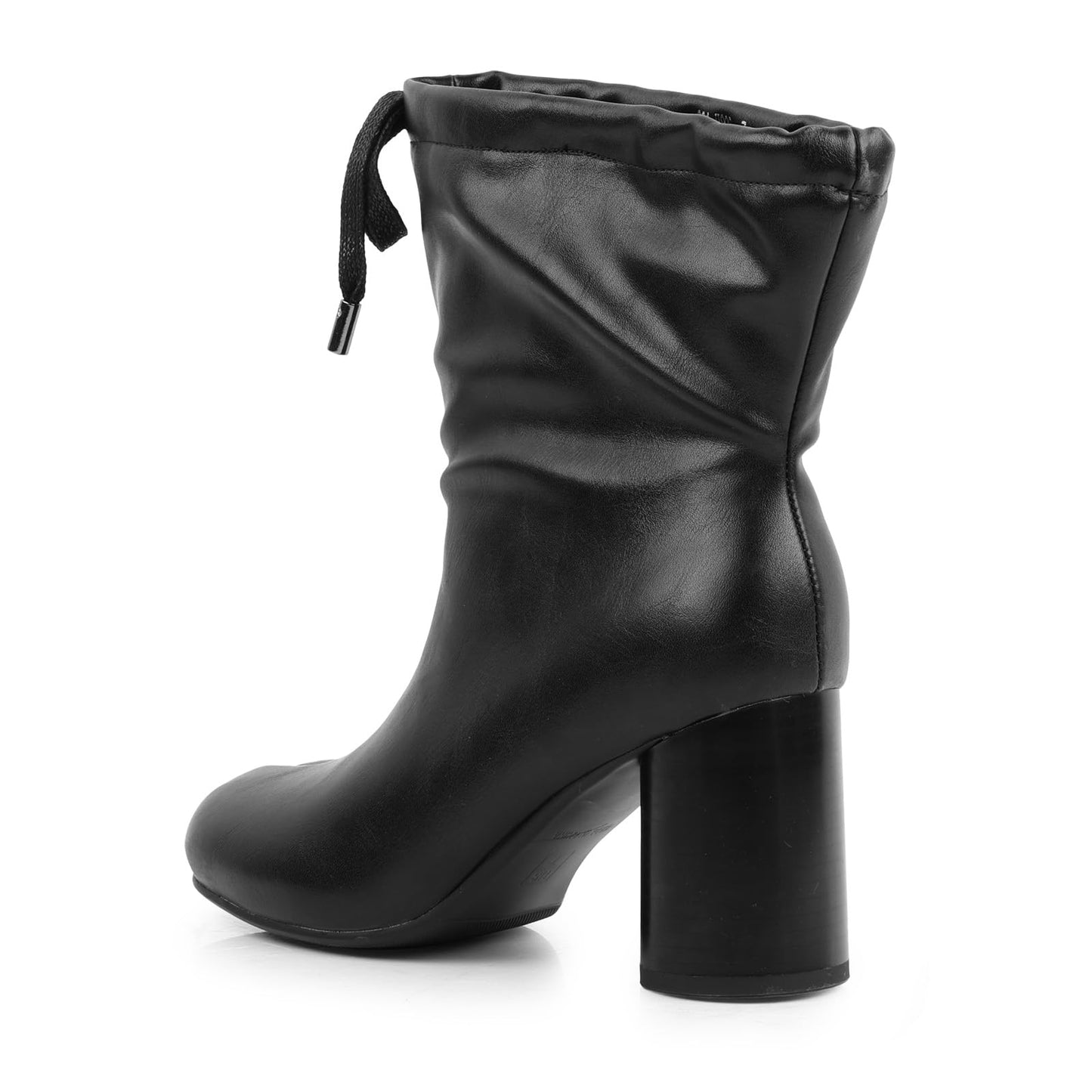 Women's Chunky Block Heel Split Toe Boots With Lace-up Details
