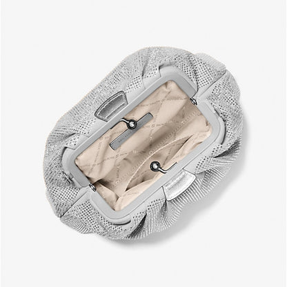 Crystal Embellished Metallic Crossbody Bag