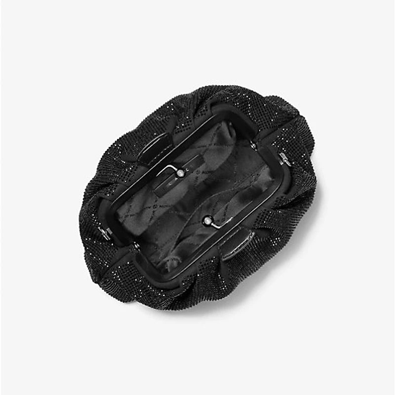 Crystal Embellished Metallic Crossbody Bag