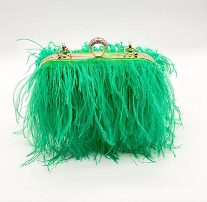 Ostrich Feather Clutch