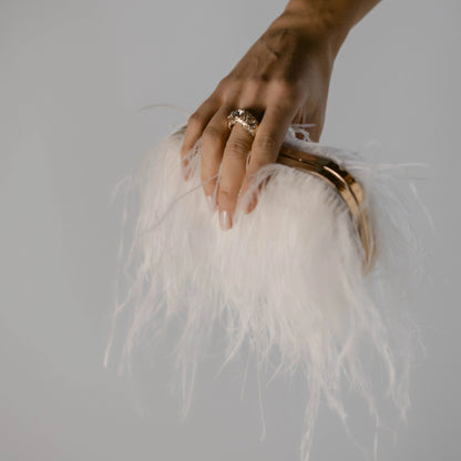 Ostrich Feather Clutch