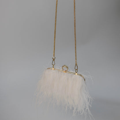 Ostrich Feather Clutch