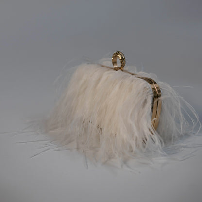 Ostrich Feather Clutch