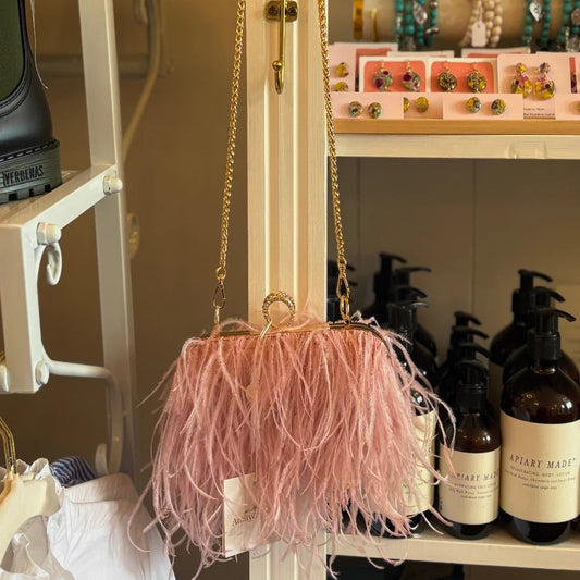 Ostrich Feather Clutch