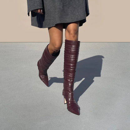 Pleated Knee Boot