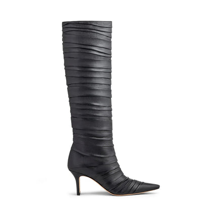 Pleated Knee Boot