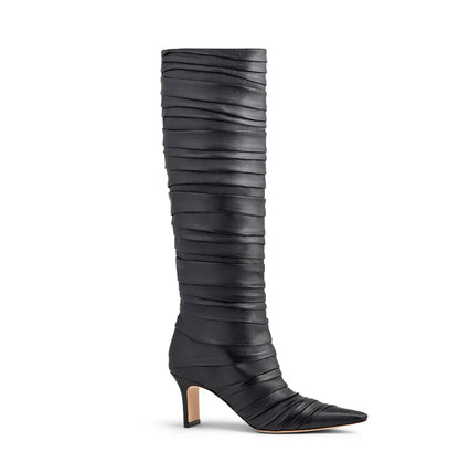 Pleated Knee Boot