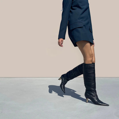 Pleated Knee Boot