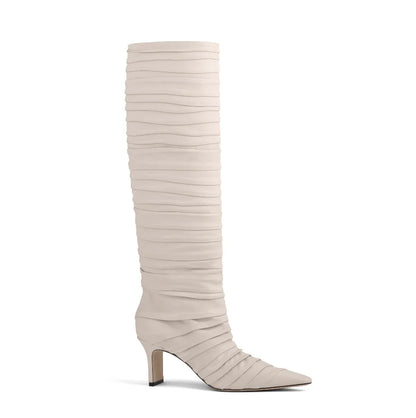 Pleated Knee Boot