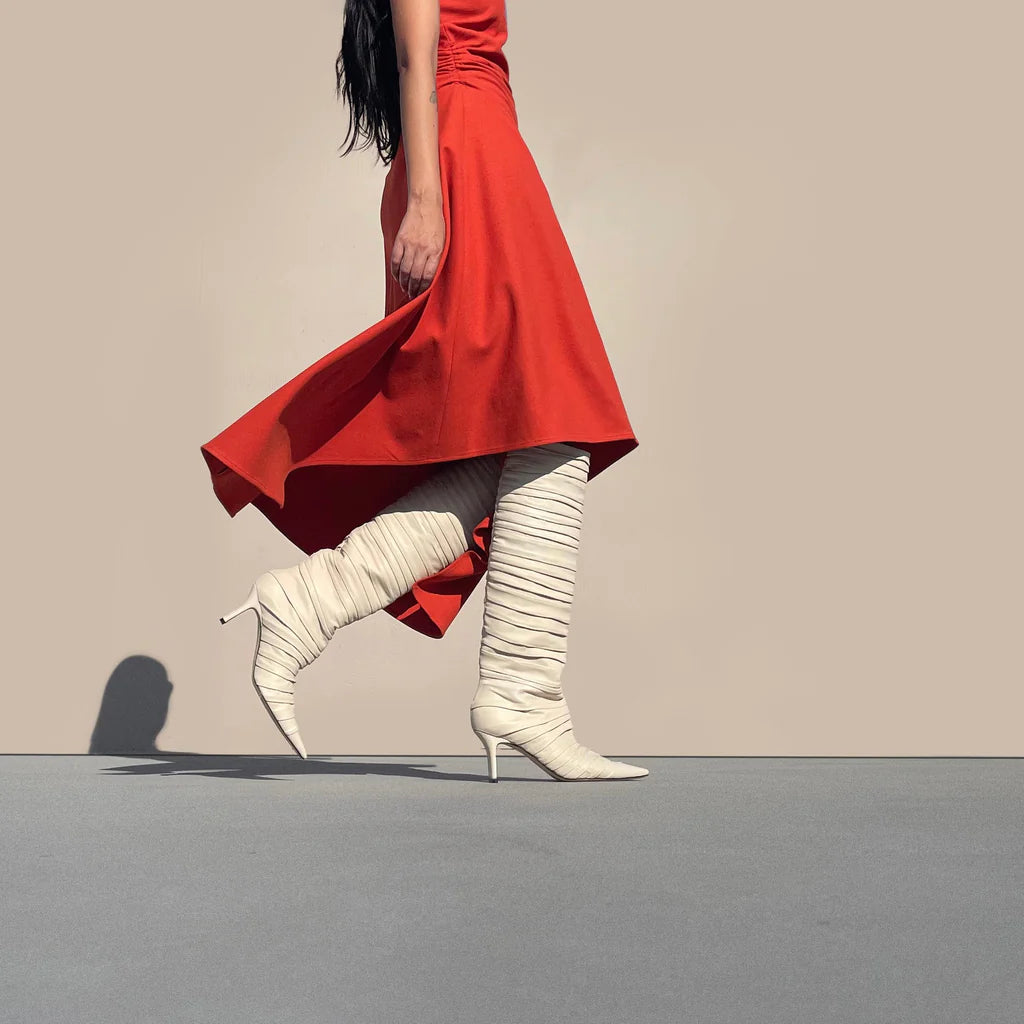 Pleated Knee Boot