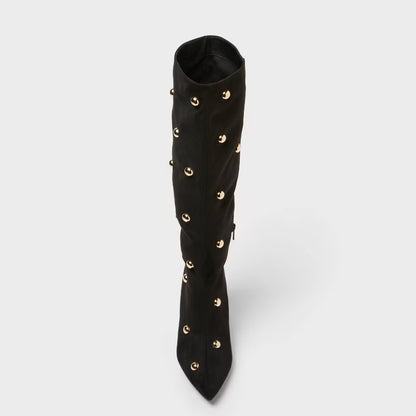 Studded Heeled Boots