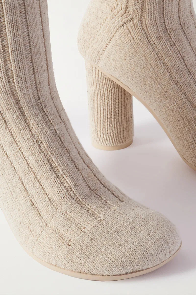 Knitted Knee-high Sock Boots