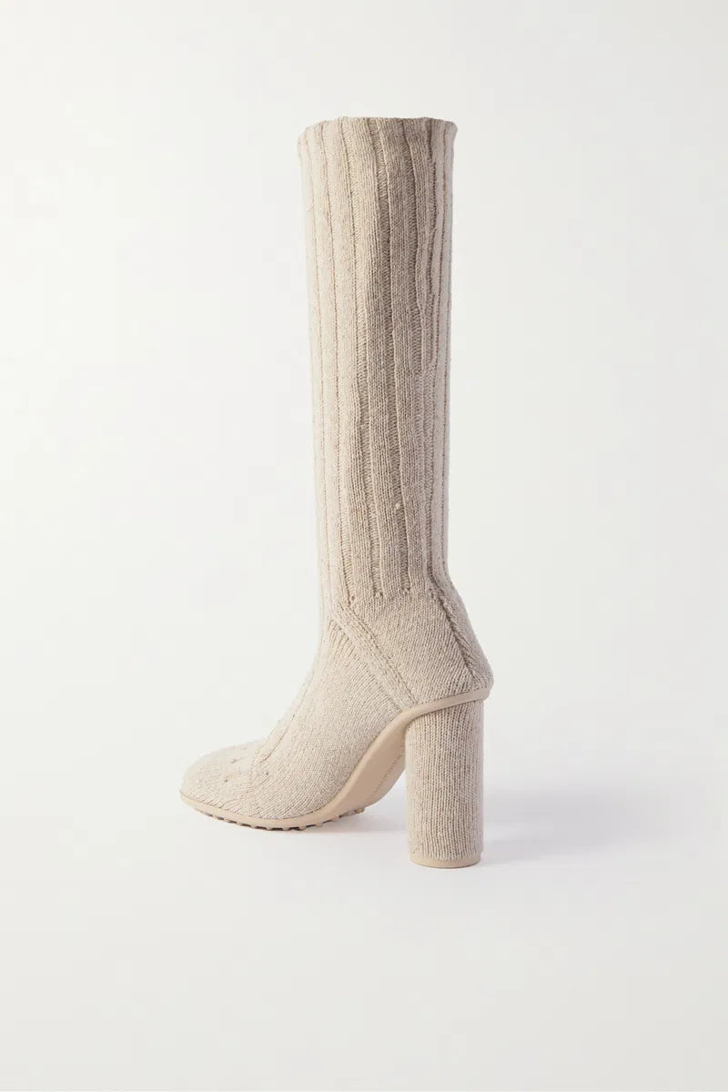 Knitted Knee-high Sock Boots
