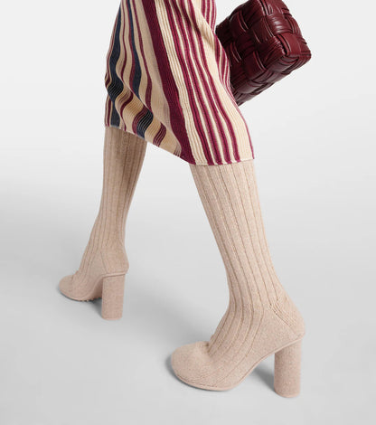 Knitted Knee-high Sock Boots