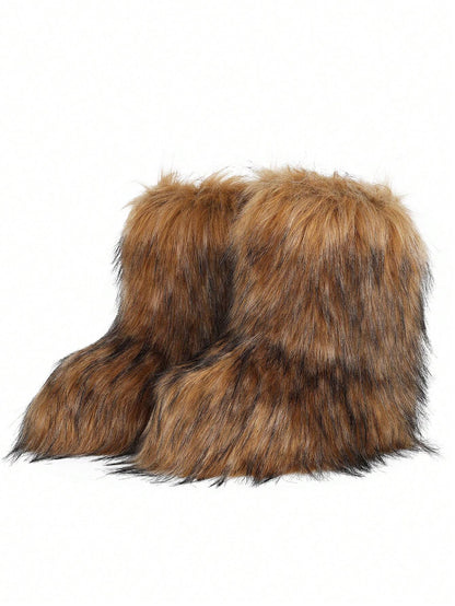 Fuzzy Fluffy Winter Furry Snow Boots