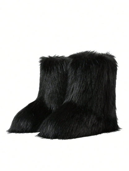 Fuzzy Fluffy Winter Furry Snow Boots