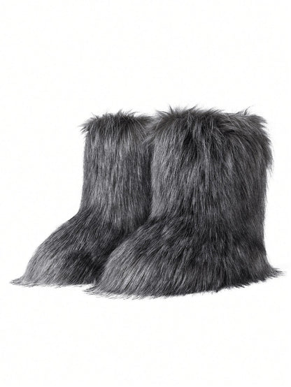 Fuzzy Fluffy Winter Furry Snow Boots