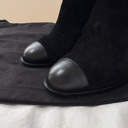 Quilted Leather Heeled Boots