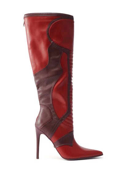 Color-blocked Stiletto Boots