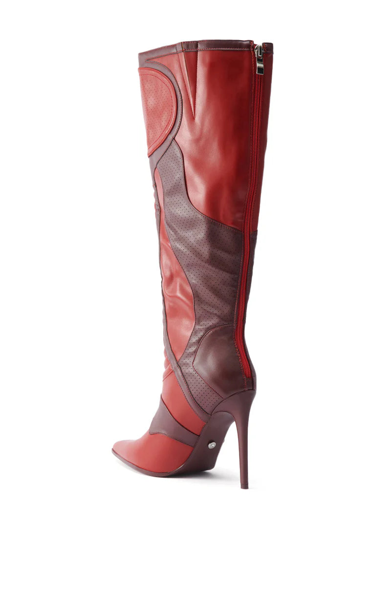 Color-blocked Stiletto Boots
