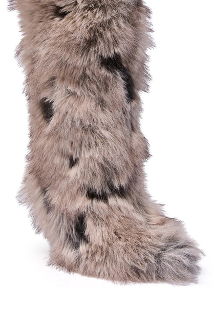 Multi Fur Stiletto Boots