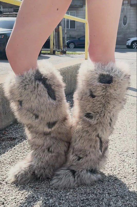 Multi Fur Stiletto Boots