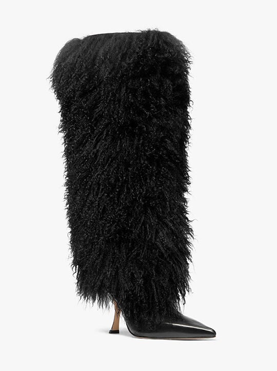 Shearling And Leather Boot