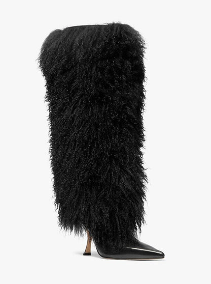 Shearling And Leather Boot