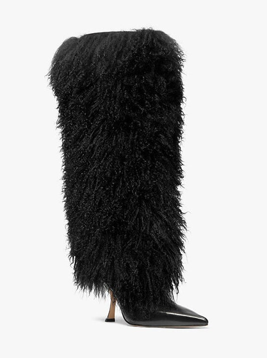 Shearling And Leather Boot