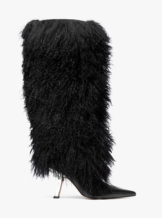 Shearling And Leather Boot