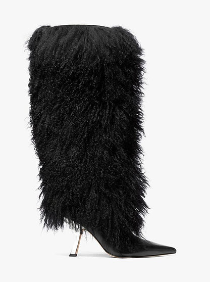 Shearling And Leather Boot