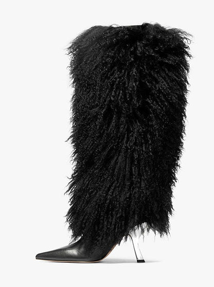 Shearling And Leather Boot