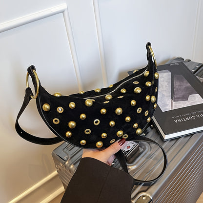 Women's Velvet Metal Rivet Bag