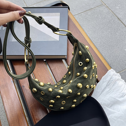 Women's Velvet Metal Rivet Bag