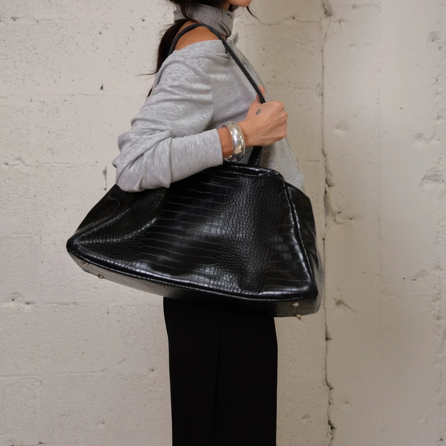 Crocodile Jumbo Clutch