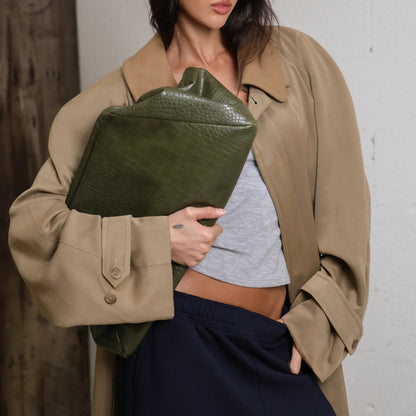 Crocodile Jumbo Clutch