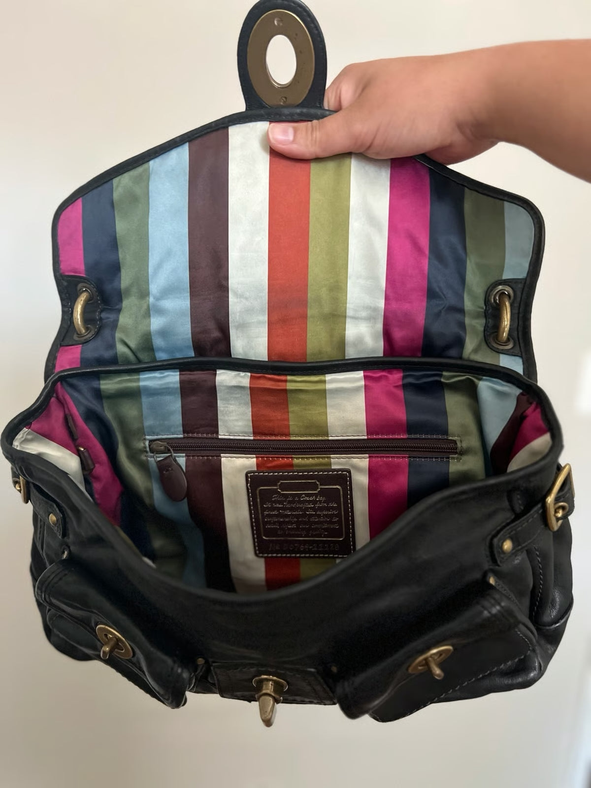 Vintage Legacy Black Leather Shoulder Bag