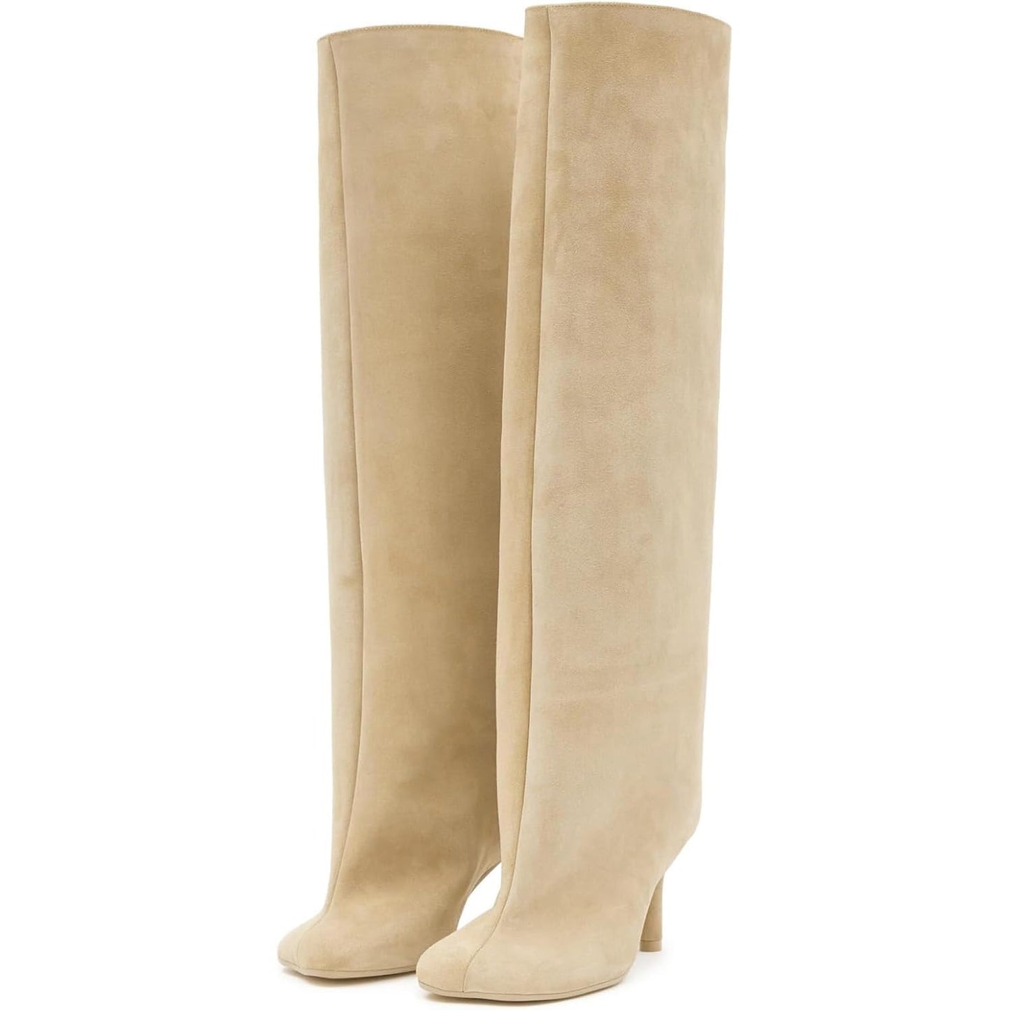 Women's Suede Square Toe Knee-high Boots