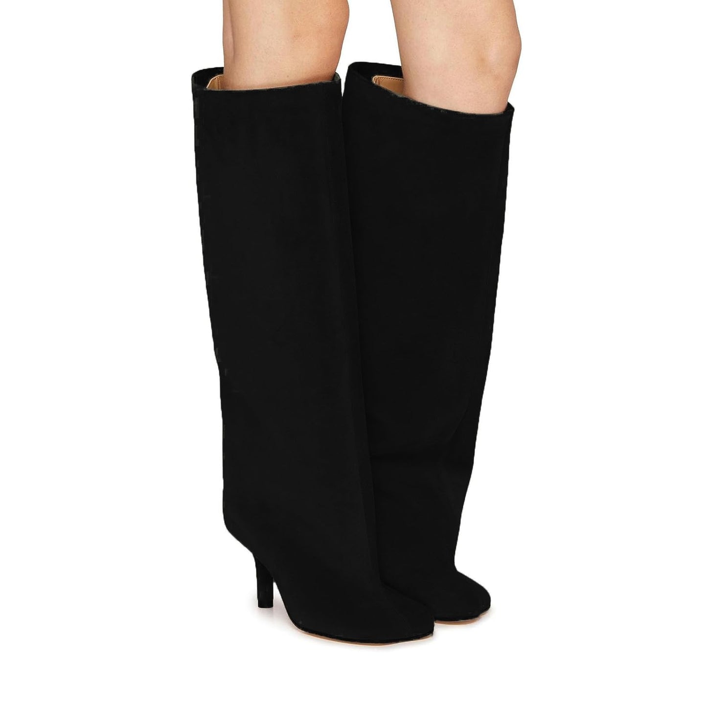 Women's Suede Square Toe Knee-high Boots