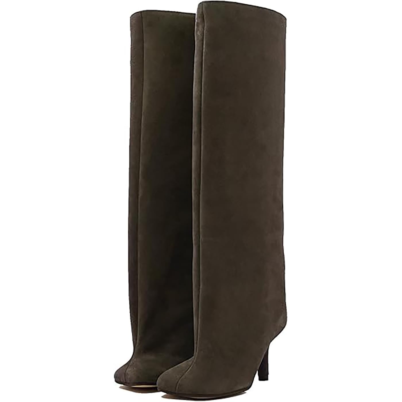 Women's Suede Square Toe Knee-high Boots