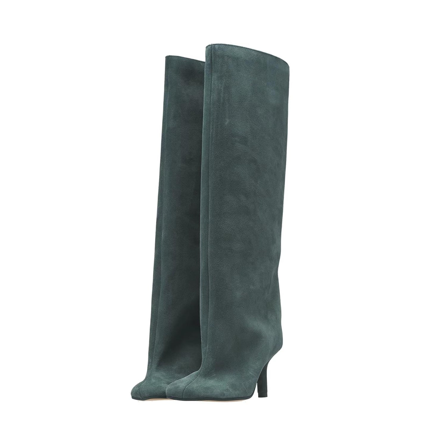 Women's Suede Square Toe Knee-high Boots