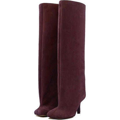 Women's Suede Square Toe Knee-high Boots