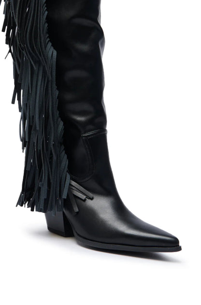 Western Boots with Fringe Details